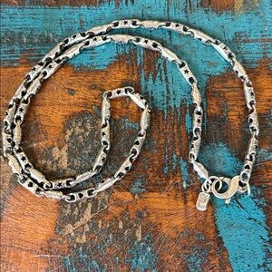 Jes MaHarry Sterling silver chunky “Hearts and Stars” chain necklace! New in box